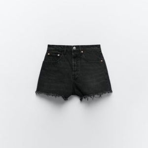 Zara cut off black denim shorts